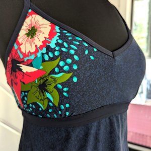 Athleta Shorebreak Navy Floral Dress